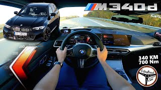 2023 BMW M340d Touring 340 KM  VMAX 0100 100200 kmh Prezentacja i PRÓBA AUTOSTRADOWA [upl. by Gnoz]