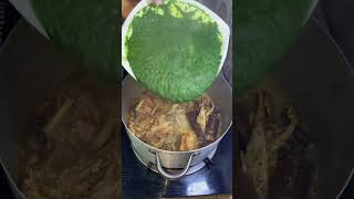 Cassava leaf soup aka black soup and eba for dinner cookingtutorial easyrecipe africanfood [upl. by Fax]