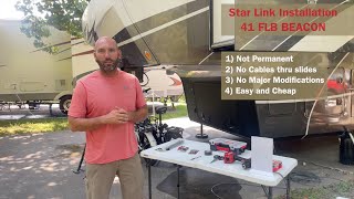 Star Link Installation in a Beacon 5th Wheel RV [upl. by Nnylg697]