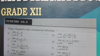 LHospital rule part4 Ex163 education grade12math question goviral [upl. by Calendra65]