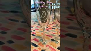 Cricut Permanent Frosted Vinyl Wine Glasses Simple project [upl. by Willis]