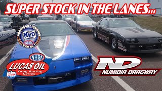 SUPER STOCK IN THE LANES  Numidia Dragway Div 1 NHRA LODRS [upl. by Anilesor]