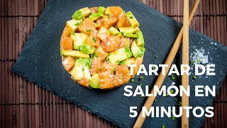 TARTAR DE SALMÓN Y AGUACATE  EN 5 MINUTOS Y FÁCIL [upl. by Nodnahs215]