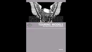 2023 HarleyDavidson Touring Models  94001024 Service manual [upl. by Saffian]