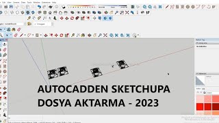 2023 AUTOCADDEN SKETCHUPA DOSYA AKTARMA DWG DOSYASINI SKETCHUPA ATMA MPORT ETME autocad sketchup [upl. by Attiuqahs]