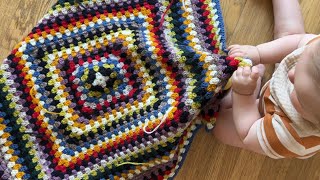 My crochet baby blanket is nearly there  some optimistic wips  Wellloved Knitting Podcast 017 [upl. by Goldina]