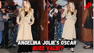 Angelina Jolie Stuns in Trench Coat as Maria Film Gains Oscar Buzz [upl. by Lynn]