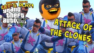 Annoying Orange Plays  GTA V Attack Of the Clones [upl. by Opiuuk]