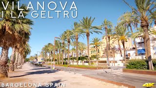 Tiny Tour  Vilanova i la Geltrú Spain  Biking along the city coast line  August 2022 [upl. by Tnirb411]