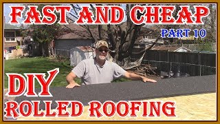 HOW TO INSTALL ROLLED ROOFING ON MY GARDEN SHED BUILD [upl. by Neimad]