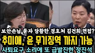 윤 최대 무기징역까지 가능 보안손님 김건희 면접봐 사퇴요구에 정진석 또 급발진 [upl. by Ahsiloc]