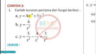 Turunan Fungsi ALjabar contoh 2 [upl. by Anuait452]