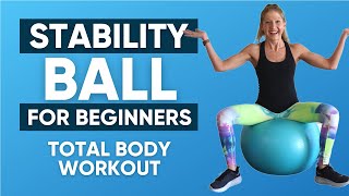 Stability ball for beginners total body workout l 16 Minutes Full Body [upl. by Ruy605]