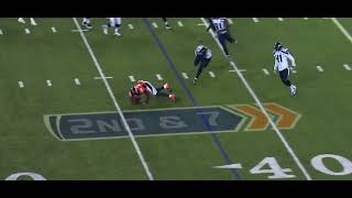 Kam Chancellor huge hit on Demaryius Thomas Super Bowl 48 [upl. by Cerellia]