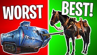 RANKING EVERY VEHICLE IN BF1 FROM WORST TO BEST  Battlefield 1 [upl. by Narton]