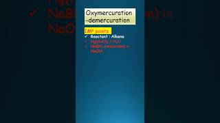 Oxymercurationdemercuration  organic chemistry shorts ytshorts chemistry viralmusic neet [upl. by Melva732]