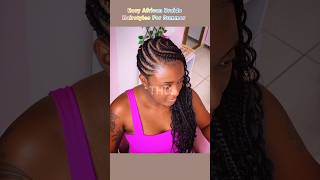 Easy African Braids Hairstyles For Summer easy african braids hairstyles shorts [upl. by Dranal]