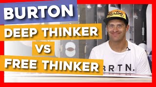 2020 Burton Deep Thinker Vs Free Thinker Snowboards [upl. by Hcirteid]