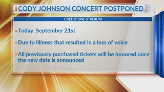 Cody Johnson concert postponed [upl. by Maiga]