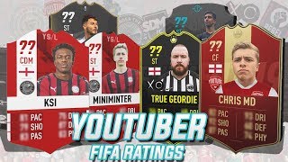 YOUTUBER FIFA RATINGS [upl. by Rimidalg]