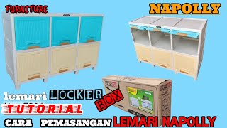 Cara pasang lemari plastik LOCKER BOX LB3206Lemari napolly [upl. by Ytsud]