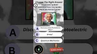 What did Albert Einstein win the Nobel Prize in Physics for brainbuzzer quiz testyourknowledge [upl. by Avle158]