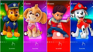 PAW Patrol  Ryder 🆚 Skye 🆚 Chase 🆚 Marshall 🎶 Tiles Hop EDM Rush [upl. by Kenzi]