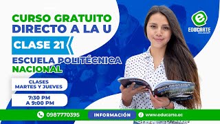 🔴Curso Gratuito📕Admisión 2024🏫Ingreso a la Universidad📚Clase 21 🧠Escuela Politécnica Nacional EPN [upl. by Airahs]