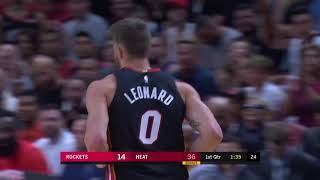 Meyers Leonard Full Play 110319 Houston Rockets vs Miami Heat  Smart Highlights [upl. by Marvel]