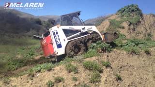 McLaren ОverТheТire tracks on Bobcat 743 Skid Steer Loader [upl. by Fayette]