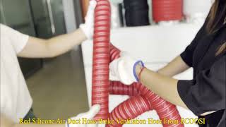 Red Silicone Air Duct Hose Brake Ventilation Hose From Ecoosi Industrial Co Ltd [upl. by Salchunas]