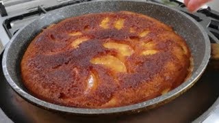 GÂTEAU AUX POMMES CARAMÉLISÉE A LA POÊLÉ FACILE CUISINE RAPIDE [upl. by Einnahc]