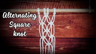 Macrame basic knot Alternating Square Knot tutorial [upl. by Aber]