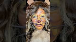 Cowardly lion 🦁 rawr 31daysofhalloween makeup wizardofoz cowardlylion viralvideo [upl. by Drazze]