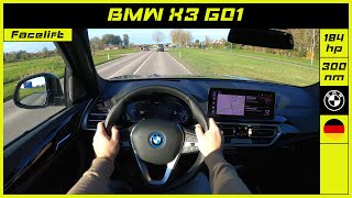 BMW  X3 G01 Facelift  2023  Onboard POV test drive [upl. by Nolram]