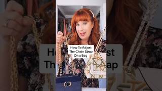 How to adjust the length of a chain strap bag styletricks fashiontips styletips fashionhacks [upl. by Haidabo]