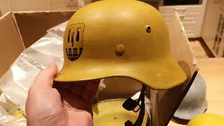 WWII HampR  Unboxing German WWII Helmets [upl. by Bertila617]