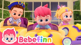 Go Away Rain☔️ Baby Cars are COMING  Bebefinn and Baby Shark  Nursery Rhymes amp Kids Songs [upl. by Nilrev180]