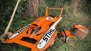 Miss Stihl Hydroplane Racing CT10 Twin Lehner 4140 [upl. by Ellerahs]