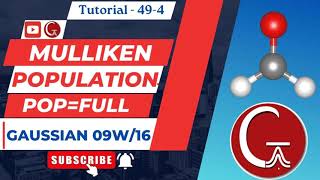 How to Perform Mulliken Charge Calculation and Analysis Using Gaussian  Mulliken Charge Analysis [upl. by Noll]