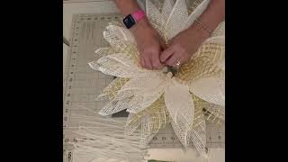 How to Make a Poinsettia Flower Wreath wreathdiy shorts [upl. by Aelhsa29]