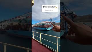 Crossing near 370 meter mega maersk ship🛳️☠️🗿shortvideo ship explore [upl. by Girhiny151]