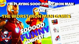 I am playing Play Store worst iron man games soo worst games and soo funny gameplay white x king🤣😂🤖😠 [upl. by Atsirak]