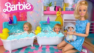 Barbie amp Ken Doll Family New Baby Bedtime Routine [upl. by Niu]