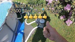 Intex Krystal Clear C2500 filter pump update 👍👍👍 intex bestwaypools intexc2500 [upl. by Aivlys]