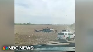 Helicopter crash near TexasMexico border kills 2 soldiers Border Patrol agent [upl. by Rauch]