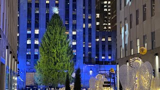 NYC live Rockefeller center Christmas Tree lighting Ceremony 11292023 700pm [upl. by Eceinhoj]