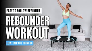 Beginner Mini Trampoline Workout  Easy LowImpact Rebounding for Lymphatic Drainage amp Fun [upl. by Artinek]