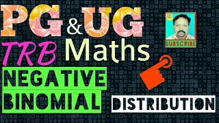 Pgtrb maths classStatistics II Negative Binomial distribution [upl. by Sumaes35]