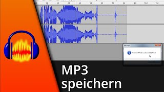 Audacity als MP3 speichern ✅ Tutorial [upl. by Tatiana]